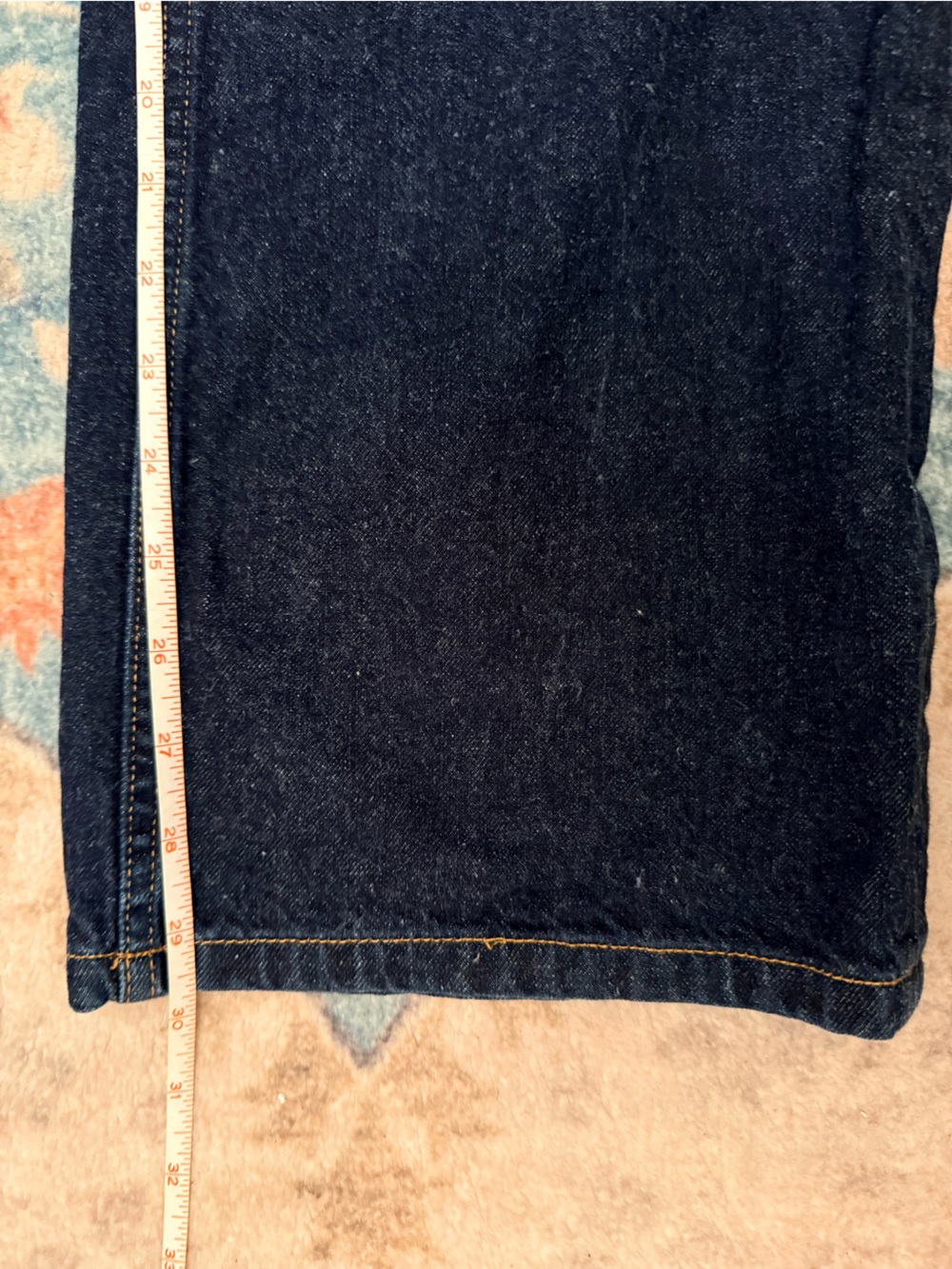 Frank And Oak Courtney Loose Fit Jeans Indigo Blue Hemp Blend Size 30 - Picture 15 of 16